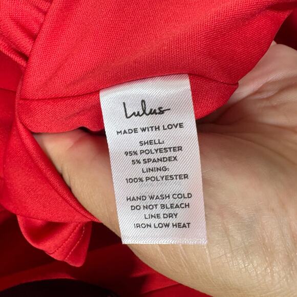 Lulus Size XS Straight To The Heart Backless Maxi Dress Bright Red Cross Back - Picture 10 of 13